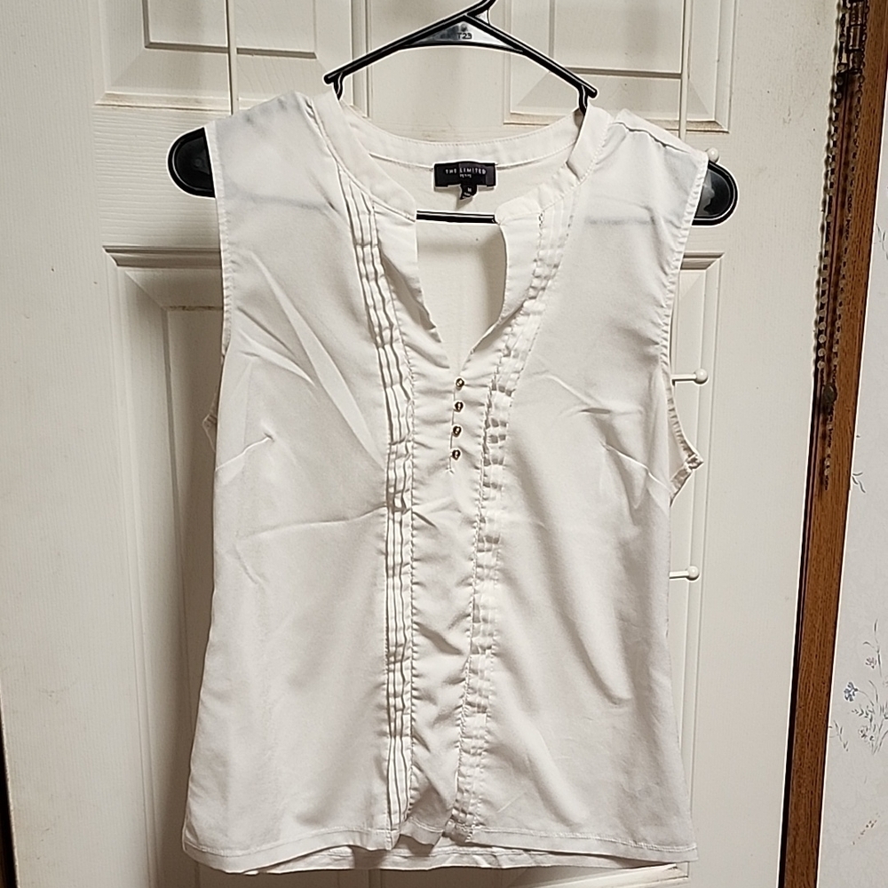 The Limited Petite White Sleeveless Top